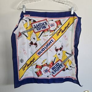 Vintage Budweiser Spuds Makenzie Bandana Made In The USA